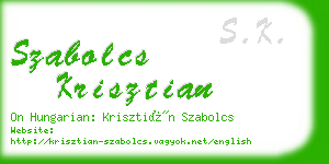 szabolcs krisztian business card